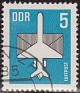 Germany 1982 Plane 5 Pfennig Azul Scott  C8